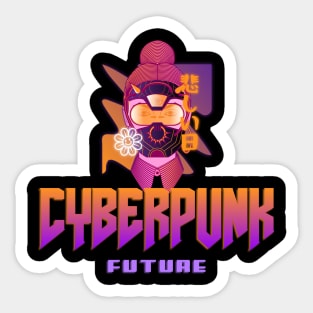 Cyberpunk Future Is Here 2077 Sticker